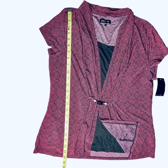 Cosmo Co Knit Stretchy Shirt Sz L - Picture 5 of 6